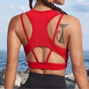 Red athletic top
